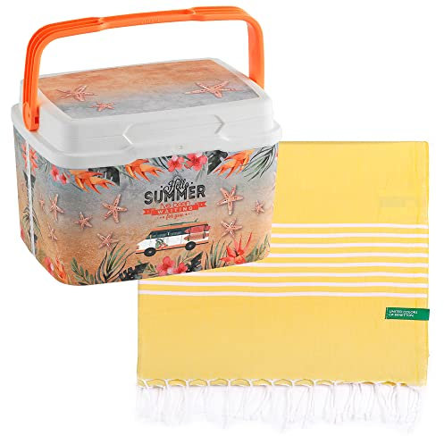 Frigorifero Life Story 5 litri Exotic Summer + Hamman 80 x 165 cm 170 gsm 100% cotone giallo