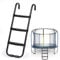 Trampoline Ladder with Wide Steps, for 12FT 14FT Trampolines, 220 lbs Capacity, Non-Slip Plastic Steps, Universal Hook