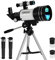 70mm Refraktor Teleskop Astronomie, Astronomisches Refraktor Teleskop Set mit 30070 Finderscope, Clip und Smartphone Adapter, für Kinder, Erwachsene und Anfänger, Beobachtung von Mond und Landschaft