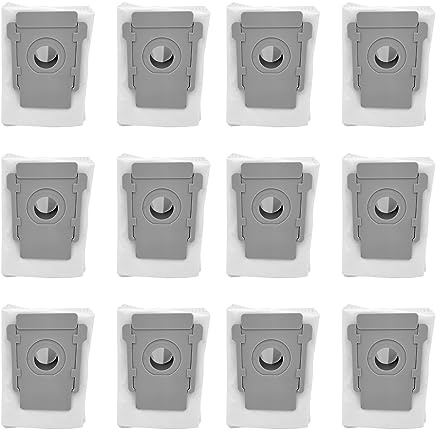 KENSHIRE Lot de 12 sacs à poussière J7 compatibles avec iRobot Roomba i7 Plus J7+ i3 i6+ i8 Plus S9+ Plus E5 E6 E7 Series Sacs pour tous les modèles Clean Base (12)