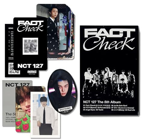 NCT - 5TH ALBUM [Fact Check] (QR Ver.) Package + Imagecard + Sticker + Folding Paper + QR Card + Photocard + Polaroid + 2 Pin Badges + 4 Extra Photocards