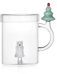 Ichendorf Tazza Teiera Rotonda Riutilizzabile in Vetro Bianco da 8,2 cm