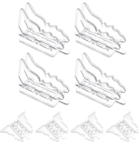 8 Pack Clear Sliding Door Lock, Easy Install Sliding Patio Door Lock, Butterfly Shape Window Security Lock, Glass Surface Patio Door Lock (8, Transparent)