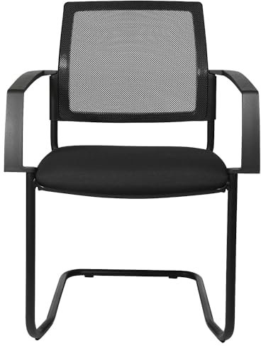 TOPSTAR | Netz-Stapelstuhl | Freischwinger | VE 2 STK | Sitz schwarz | Gestell schwarz