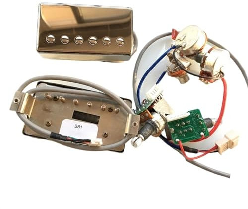 Tonabnehmer für E-Gitarre Geeignet Für SG LP Iron Shell Closed Humbucker E-Gitarre Pickup Silber (Color : BB patch circuit)