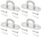 CEEYSEE 4Pcs Pad Eye Plate U Hooks/Loops M8 304 Stainless Steel Pad Eye Plate Hardware Ring Hooks for Hanging fix and Install Sandbags Yoga Clotheslines Hanging Baskets,with Screws (U/M8/CXG)