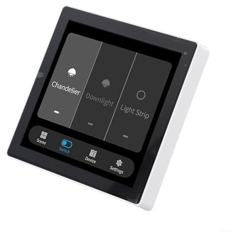 Panel de control inteligente para el hogar, Tuya -Zigbee Smart Switch, pantalla táctil LCD HD de 4 pulgadas, interruptor de control de 3 bandas, interruptor de luz inteligente, panel de control LCD