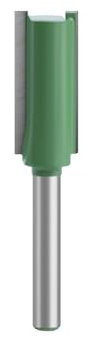 Green Straight Two Flute Router Cutter Bit - 1/4 Inch Shank, 12mm Cutting Diameter, Tungsten Carbide Tipped, Precision Woodworking Tool, Durable Router Bit for Smooth Cutting