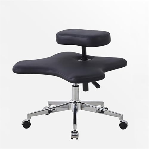 Generisch Meditationsstuhl, höhenverstellbarer ergonomischer Bürostuhl zum Knien, Büromöbel für kleine Räume, Criss-Cross-Stuhl (schwarz)