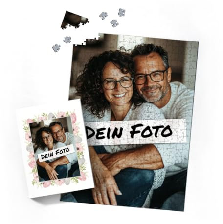 Fotopuzzle mit eigenem Bild - Puzzle selbst gestalten 500 Teile Hochformat - Schachtel Osterblumen - Geschenk Ostern Osterblumen 500 Teile Hoch