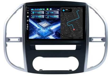 MISONDA DAB+ 4G + 64G Android 14 Autoradio Für Mercedes Benz Vito 3 W447 (2014-2020) CarPlay Android Auto 10 Zoll IPS Stereo DSP Mirror Link Bluetooth WiFi GPS FM/RDS SWC Rückfahrkamera+Mic