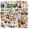 YFLeomry 200 Stück Vintage Sticker,Aufkleber Wasserdicht, Vinyl Sticker Aesthetic,Aufkleber Set für Stickers Laptop,Sammelalbum,Gitarre,Tasse,Wasserflasche,Mobiltelefon usw