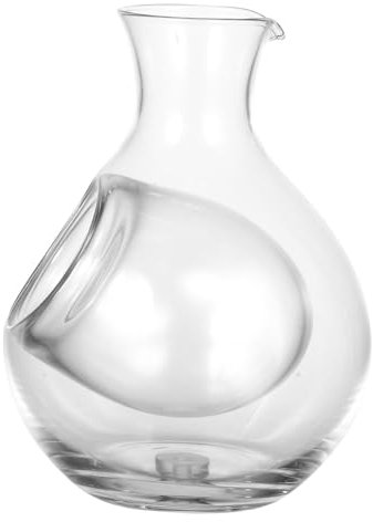 HEALEEP Decantador De Licor De Vidrio 300ml, Botella De Sake y Dispensador De Vino Helado, Cristal Transparente, Diseño Japonés Práctico, Para Degustación y Uso Bar