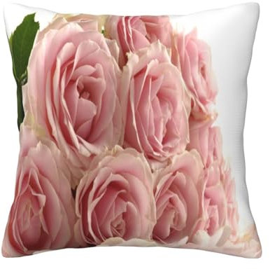 POKIKKJH 30,5 x 30,5 cm Dekokissen, Rosen-Motiv, bedruckt, Reißverschluss, kann als Sofa, Schlafzimmer und Wohnzimmer verwendet werden