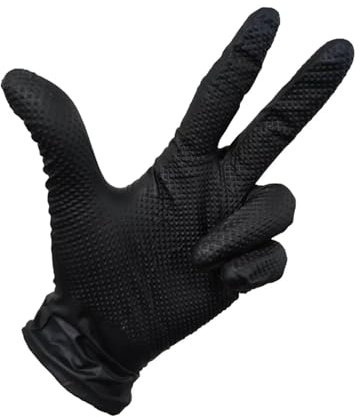 Arctic Hayes Dirty Grippers Diamond Grip Heavy Duty Nitrile Gloves 8g (Large) Box of 50