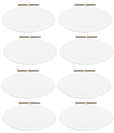 STAHAD Plaques de Recouvrement de Plafond Rondes en Pp Lot de 8 pour Protection Spot Laine de Verre, Installation Facile et Design Moderne pour Maison et Bureau