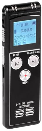 Enregistreur vocal numérique 8 + 32G Lecture d'enregistrement activée Lecteur de musique MP3 avec micro et haut-parleur 1536 KBPS Prise en charge d'enregistrement élevée