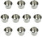 Yuanhe Lot of 10 Stainless Steel Drop-in Poker Table Cup Holders, Drink Holders, Small