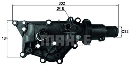 MAHLE TH 60 89 Thermostat Kühlmittel mit Dichtung mit Sensor u.a. passend für RENAULT MEGANE III