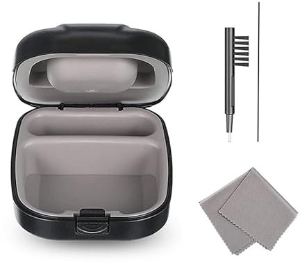 BOCOKO Universal Small Carry Case with Silicone Lining for Psaps Hearing Aid (Black)