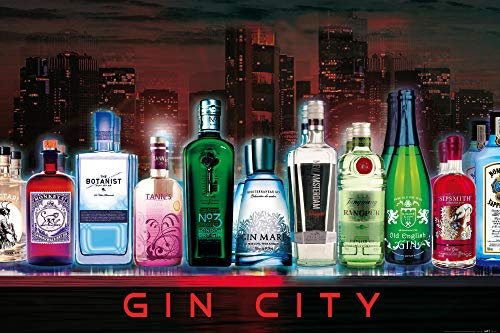 1art1 Bars XXL Poster Gin City Plakat | Bild 120x80 cm