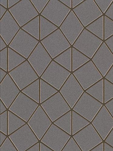 Fine Décor FD42490 Rose Gold Platinum Geo Trellis