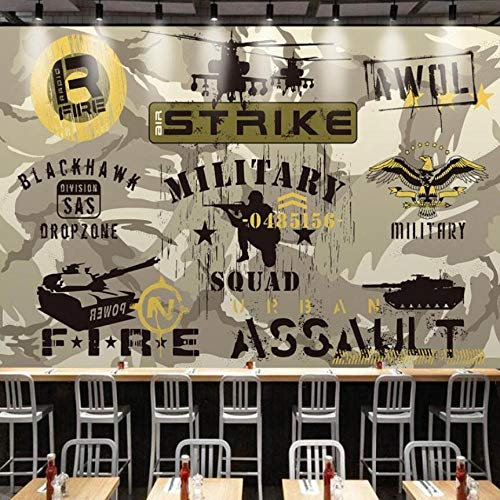 Camouflage militärischen Serie Hintergrund Tapeten Restaurant Einkaufszentren benutzerdefinierte Tapete Wandbild @ 200 * 140cm