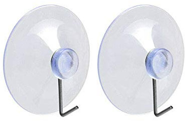 SUPERTOOL Ganchos de plástico con ventosa, 5 ganchos de pared para baño, cocina, con ventosa (25 mm)