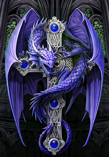 AYSUNJIE Erwachsenenpuzzle 1000 Teile Klassisches Puzzle Aus Holz Puzzles-Drache Und Kreuz-Kind Geschenk Wohnkultur Modern Festival DIY Geschenk Intellektuelles Spiel 75X50Cm