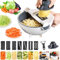 Rotate Vegetable Cutter, 9 in 1 Multifunction Vegetable Slicer with Drain Basket Large Capacity Vegetables Chopper Portable Veggie Shredder Grater