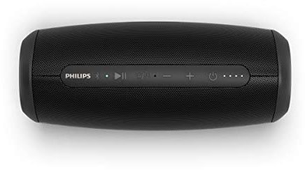 Philips S5305/00 Bluetooth Speaker, Altoparlante Bluetooth con microfono incorporato (Bluetooth 5.0, Impermeabile IPX7, 12 ore di durata, Luci LED multicolore), Nero - Modello 2020/2021