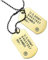 COOLSTEELANDBEYOND Klassischer Bronze Zwei Stücke Herren Militär Armee Dog Tag Anhänger und 70cm Kugelkette
