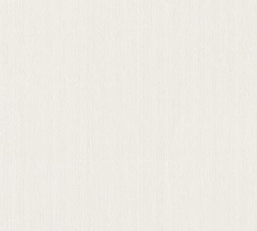 A.S. Création Livingwalls Unitapete The BOS Tapete einfarbig unifarben Vliestapete creme beige mit Glitzereffekt fein strukturiert 380992