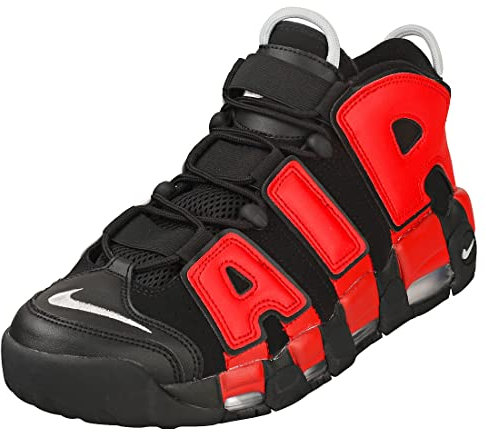 Nike mens Air More Uptempo 96 Basketball Trainers Cj6129 Shoes, Black/Red/Navy, 11