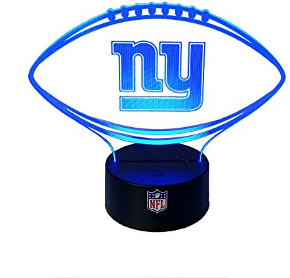 Great Branding New York Giants NFL LED Lampe Licht Logo, Wechselmodus mit 6 unterschiedlichen Farben, 2021082