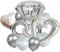 DIWULI Hochzeit Luftballons Infinity - Hochzeitsdeko Set