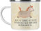 Mr. & Mrs. Panda Camping Emaille Tasse Pferd Springen - Geschenk, Hoftiere, ausreiten, Bauernhof, Campingbecher, Emaille Tasse Camping, Pony, Camping