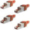4 Stück Netzwerkstecker Cat 7 werkzeuglos CAT7 CAT7A RJ45 LAN UTP Kabel Stecker ohne Werkzeug werkzeugfrei CAT6a CAT6 CAT5 Verlegekabel Patchkabel Netzwerkkabel Toolless Modular Plug Connector