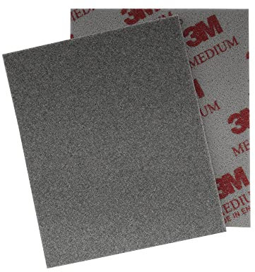 3M Softback Sanding Sponge Aluminum Oxide Abrasive Pad 4-1/2 Inch x 5-1/2 Inch, Medium 120-180 Grit (Set of 2)