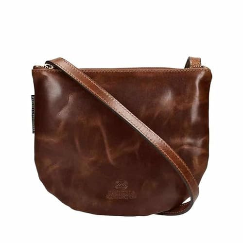 Fred de la Bretoniere Damen FRB0355 Crossbody shiny nappa, Cognac, Einheitsgröße EU