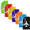 Lot de 7 étiquettes de bagage en silicone pour valises avec carte d'identité, approuvées par la TSA, protection de la vie privée (multicolore)