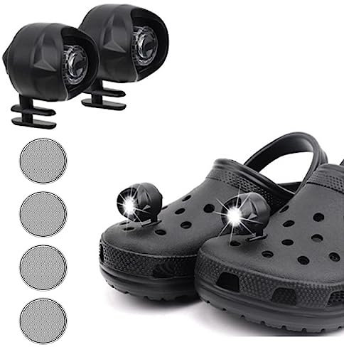 XMHSSFF 2 Faros Delanteros para Zapatos para Crocs, luz LED para Zapatos, Accesorio de decoración de Zapatos IPX5, luz para decoración de Zapatos con 3 Modos de iluminación, Accesorios para Acampar