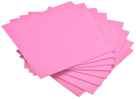 DMiotech 8Pz Fogli di Schiuma Eva per Arti e Mestieri, dimensioni 25cm x 25cm x 3mm,Colore Rosa