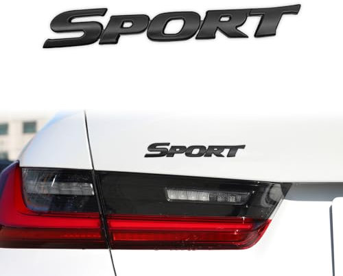 3D-Sport-Aufkleber, Metall-Styling, personalisierbar, Sport-Emblem, Seitenkotflügel, Heckkoffer, Autozubehör, Dekoration, Zubehör (schwarz)