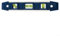 Magnetische Wasserwaage 23cm, Mini Wasserwaage Magnetische Torpedo-Wasserwaage mit 3 Libellen 45°/90°/180°, Schlagfeste Blockwaage, Aluminiumrahmen, Starker Magnet (Blau)