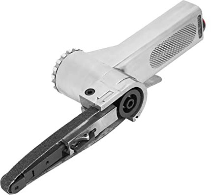 Ponceuse à Bande Pneumatique, 16 000 Tr/min, Ponceuse à Bande Pneumatique Industrielle avec Poignée Rotative à 360° pour Enlever les Poils, Chanfreinage, Polissage, élimination