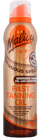 Malibu Continuous Bronzing Fast Tanning Oil Carotene - 175 ml