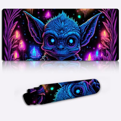 Mousemat Gremlin of The Woods Desk Pad Extended (60x35x0.3) cm Extended Mousepad Ultra Thin Improves Speed and Precision for Computer,Office,Keyboard and Laptop
