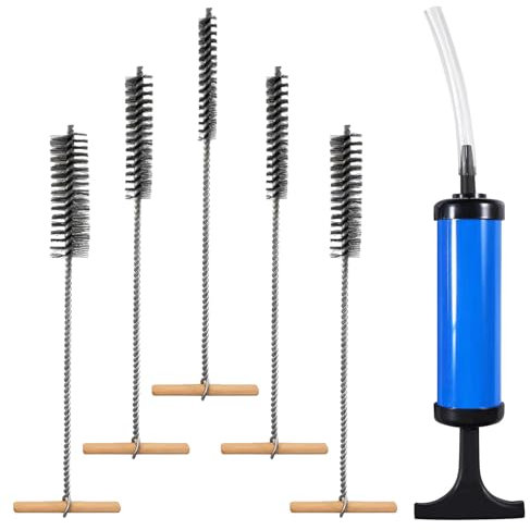 Lot de 5 Brosses de Nettoyage pour Trous de Perçage en Acier Inoxydable - Brosse Cylindrique pour Perceuses à Percussion (8/12/16/20/25)