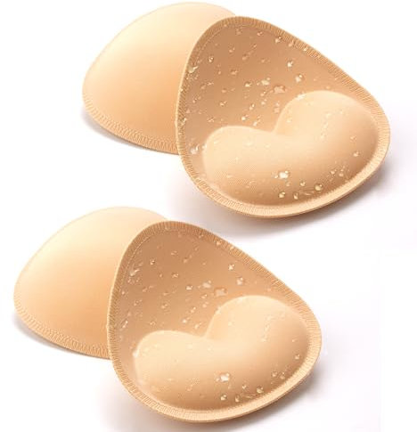 Nimiah Waterproof Swimsuit Bra Inserts Pads 2 Pairs,Bra Inserts Push up for Women Sewn Padded for Bikini Sports Bra